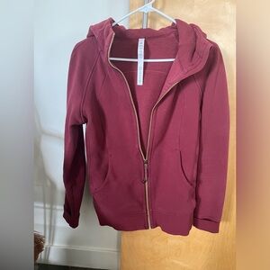 Lululemon long scuba zip up hoodie